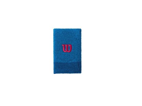 Wilson Extra Wide W Wristband Brilliant Blue/Imperial Blue