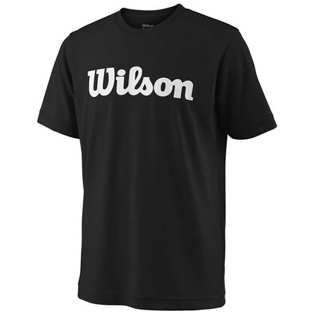 Wilson Y Team Script Tech Tee Black/White